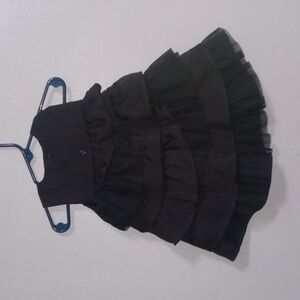 GAP Girl's Black Sleeveless Ruffled Tiered Dress Size 12-18 months